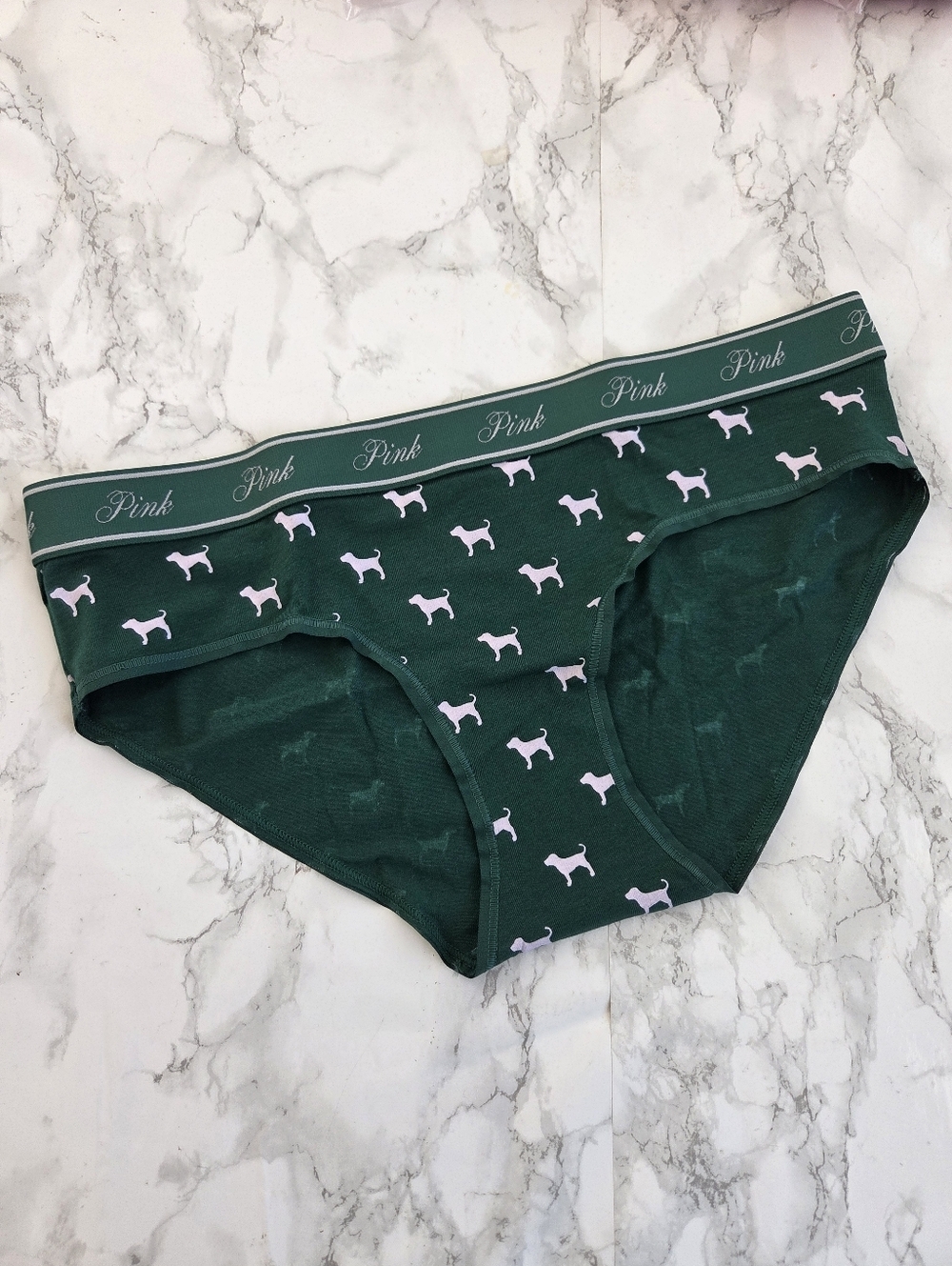 Victoria's Secret PINK Logo Cotton Hiphugger Hipster Panties M NWT